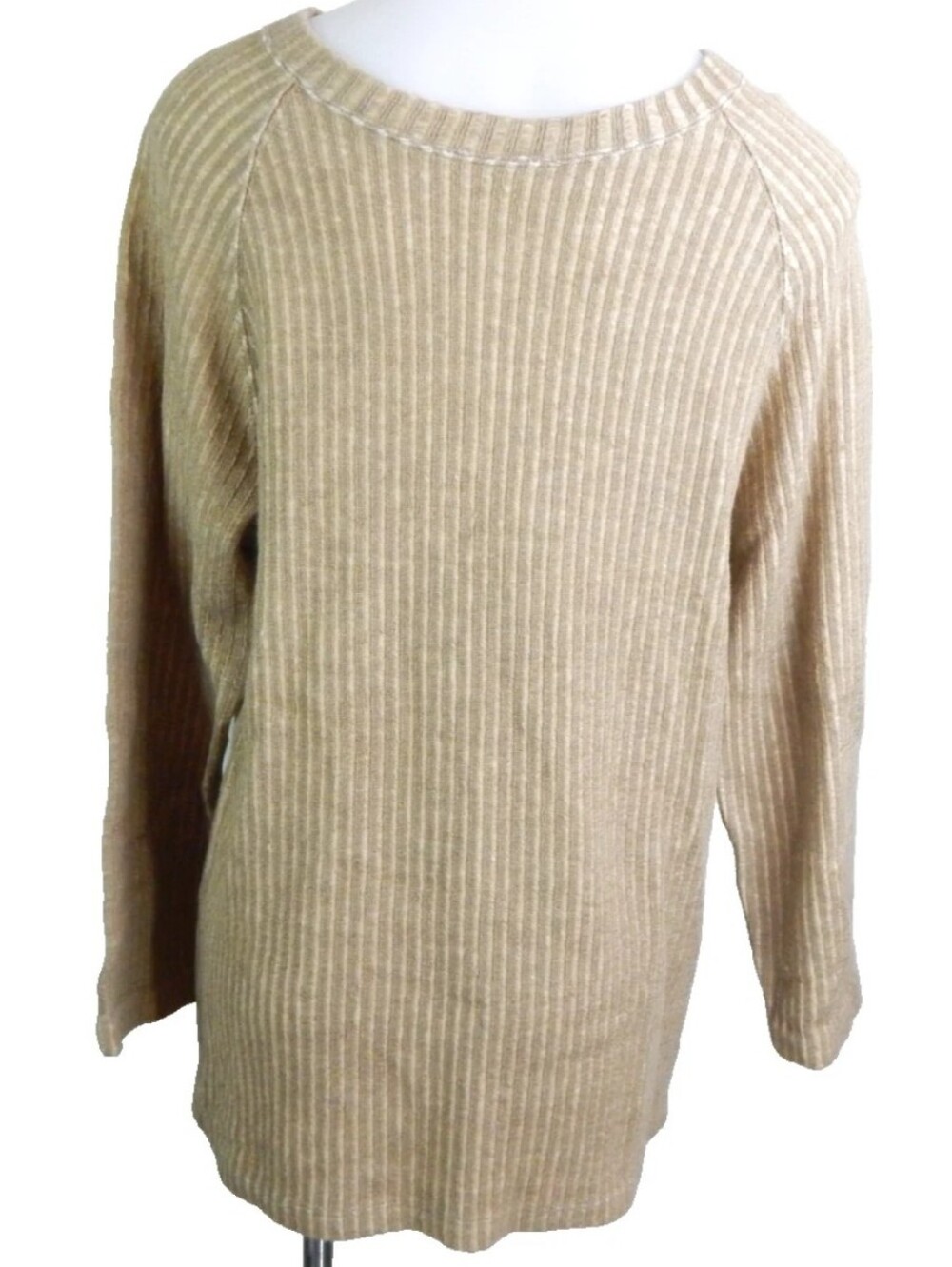 Billy Reid Ribbed Knit Crewneck 3/4 Sleeve Sweater